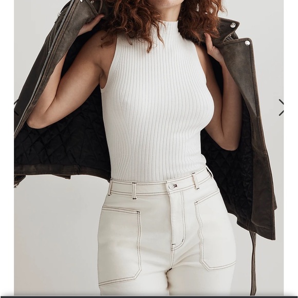 Madewell Tops - NWT Madewell The Signature Knit Mockneck
Sweater Tank Size Xs